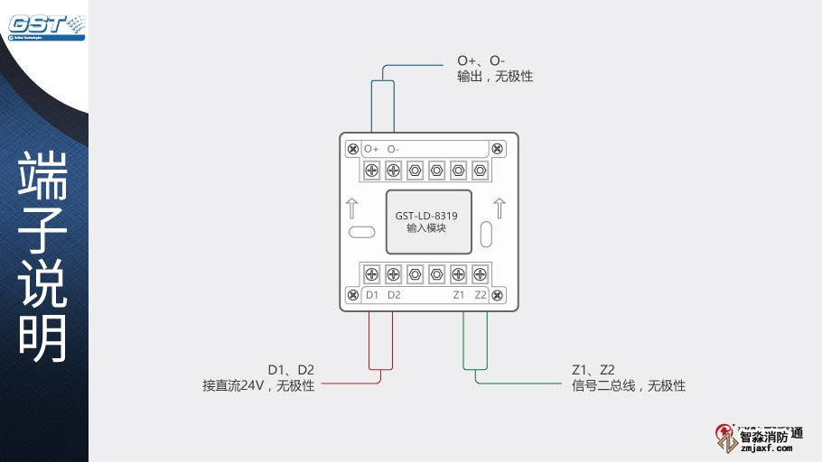 海灣GST-LD-8319輸入模塊接線